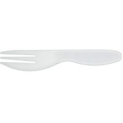 knife and fork in one, serrated fork